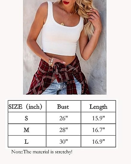 Women's Sexy Scoop Neck Sleeveless Crop Top Seamless Rib Crop Tank Top