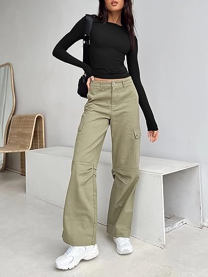 Women's Long Sleeve Fall Crop Tops Basic Layering Slim Fit T-Shirt Tops